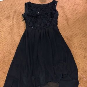 Stunning high low black dress